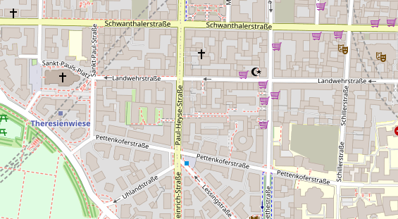 FitnessStudio auf Satellitenbild