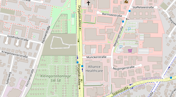 FitnessStudio auf Satellitenbild