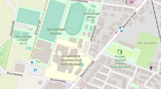 FitnessStudio auf Satellitenbild