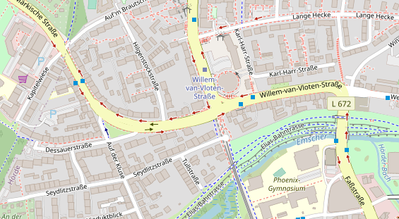 FitnessStudio auf Satellitenbild