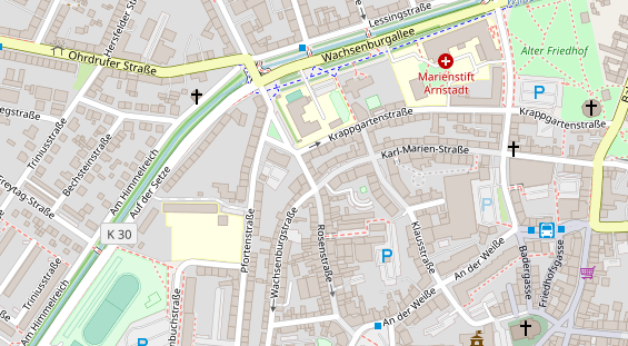 FitnessStudio auf Satellitenbild