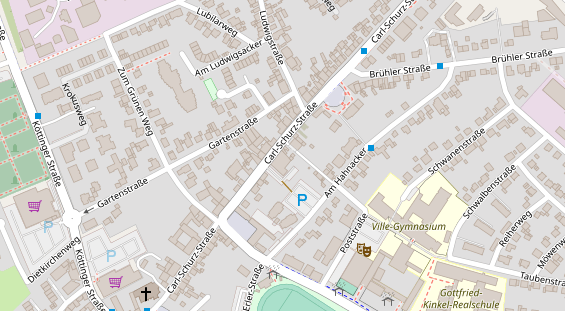 FitnessStudio auf Satellitenbild