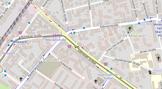 FitnessStudio auf Satellitenbild