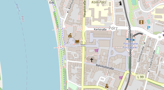 FitnessStudio auf Satellitenbild