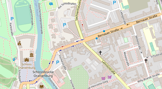 FitnessStudio auf Satellitenbild