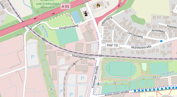 FitnessStudio auf Satellitenbild