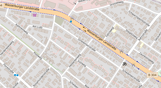 FitnessStudio auf Satellitenbild