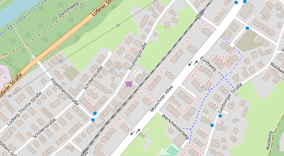 FitnessStudio auf Satellitenbild