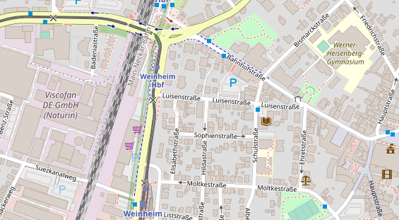 FitnessStudio auf Satellitenbild