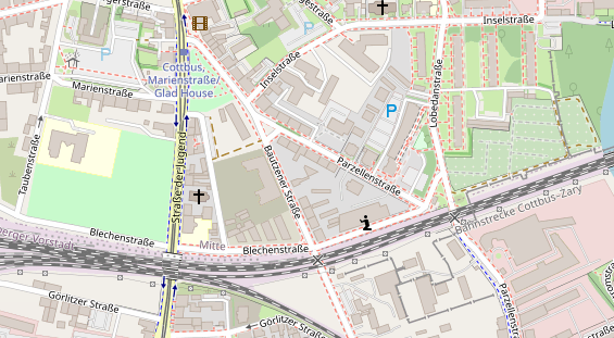 FitnessStudio auf Satellitenbild