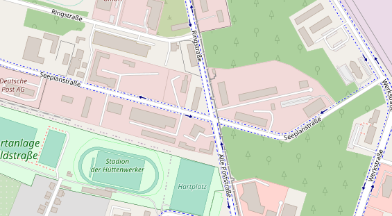 FitnessStudio auf Satellitenbild