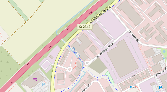 FitnessStudio auf Satellitenbild