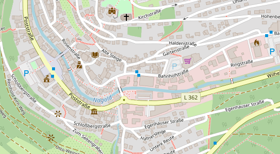 FitnessStudio auf Satellitenbild