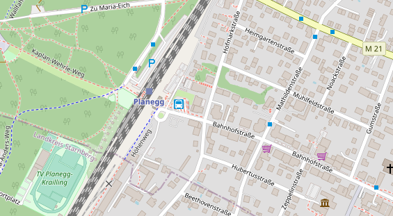 FitnessStudio auf Satellitenbild