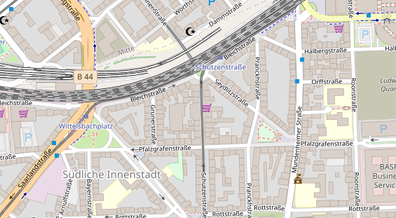 FitnessStudio auf Satellitenbild