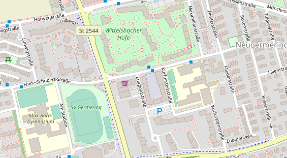 FitnessStudio auf Satellitenbild