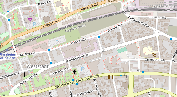 FitnessStudio auf Satellitenbild