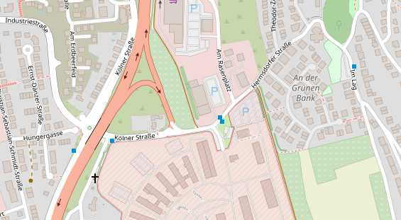 FitnessStudio auf Satellitenbild