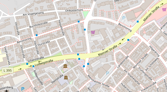 FitnessStudio auf Satellitenbild