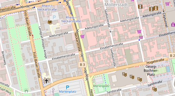 FitnessStudio auf Satellitenbild