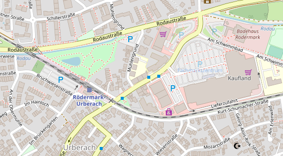 FitnessStudio auf Satellitenbild