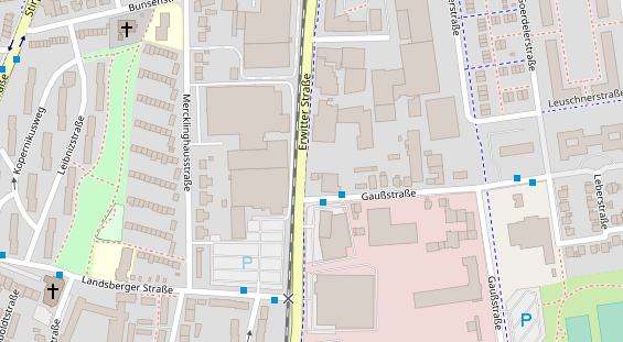 FitnessStudio auf Satellitenbild