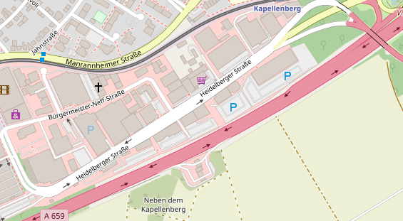 FitnessStudio auf Satellitenbild