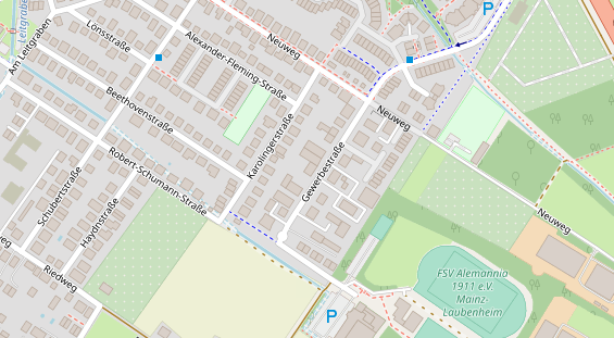 FitnessStudio auf Satellitenbild