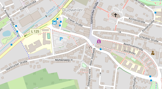 FitnessStudio auf Satellitenbild