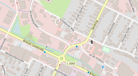 FitnessStudio auf Satellitenbild