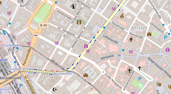 FitnessStudio auf Satellitenbild