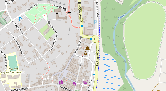 FitnessStudio auf Satellitenbild