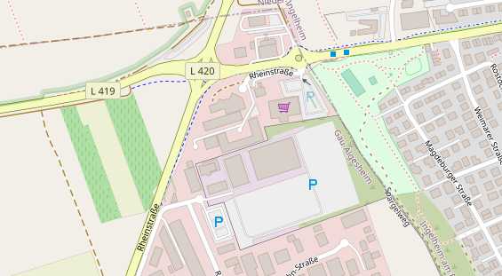 FitnessStudio auf Satellitenbild