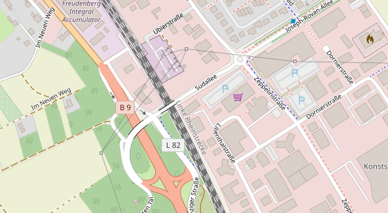 FitnessStudio auf Satellitenbild