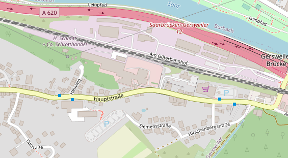 FitnessStudio auf Satellitenbild