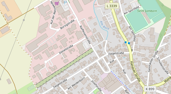 FitnessStudio auf Satellitenbild