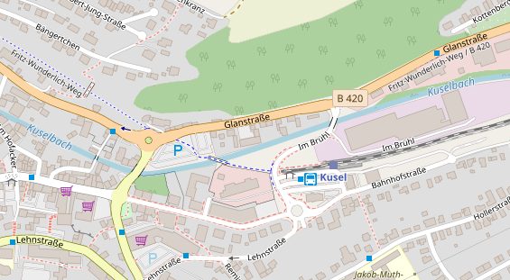 FitnessStudio auf Satellitenbild