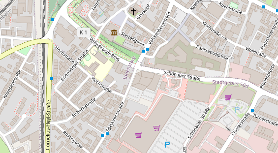 FitnessStudio auf Satellitenbild