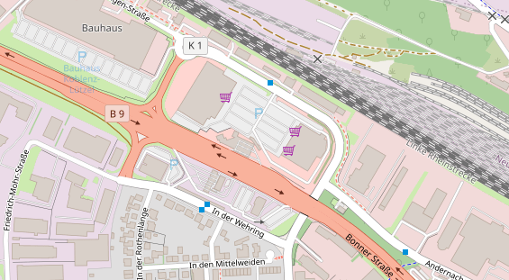 FitnessStudio auf Satellitenbild