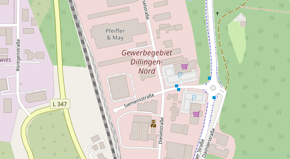 FitnessStudio auf Satellitenbild