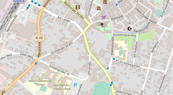 FitnessStudio auf Satellitenbild