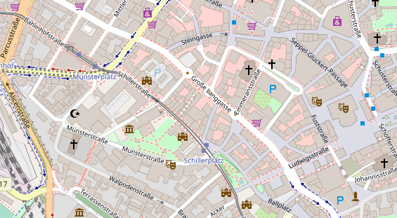 FitnessStudio auf Satellitenbild