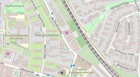 FitnessStudio auf Satellitenbild