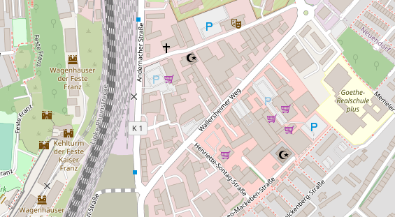 FitnessStudio auf Satellitenbild