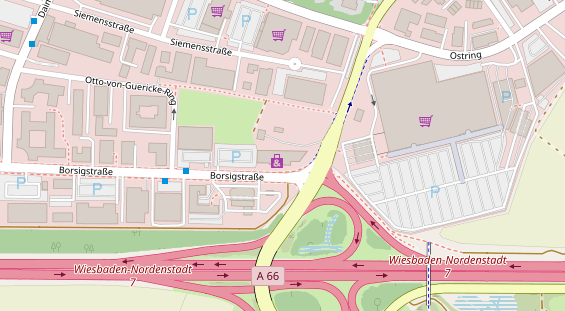 FitnessStudio auf Satellitenbild