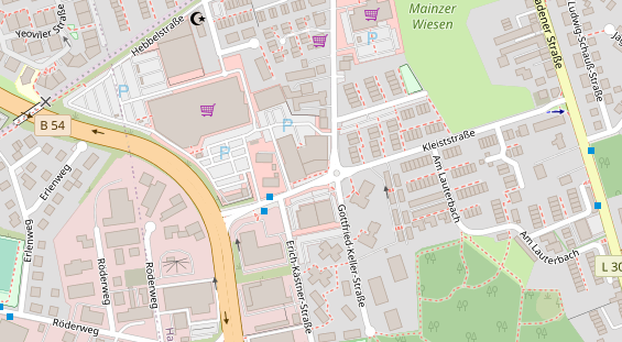 FitnessStudio auf Satellitenbild