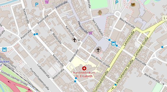 FitnessStudio auf Satellitenbild