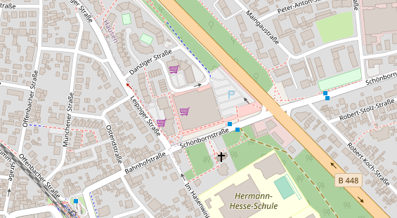 FitnessStudio auf Satellitenbild