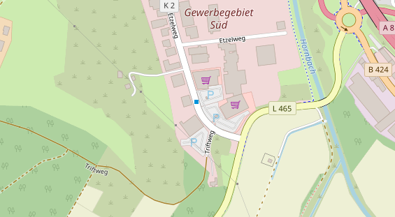 FitnessStudio auf Satellitenbild