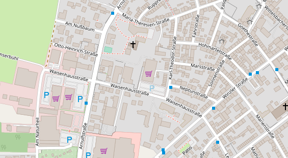 FitnessStudio auf Satellitenbild